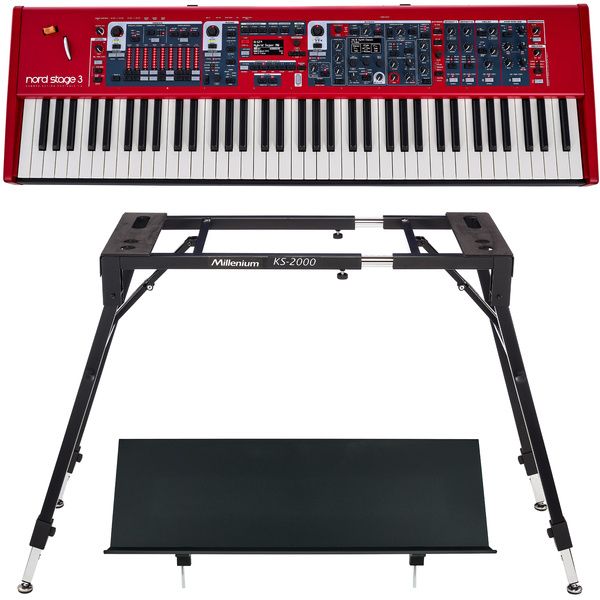 Clavia Nord Stage 3 – 76 BUNDLE – stativ , support note si husa inclusa
