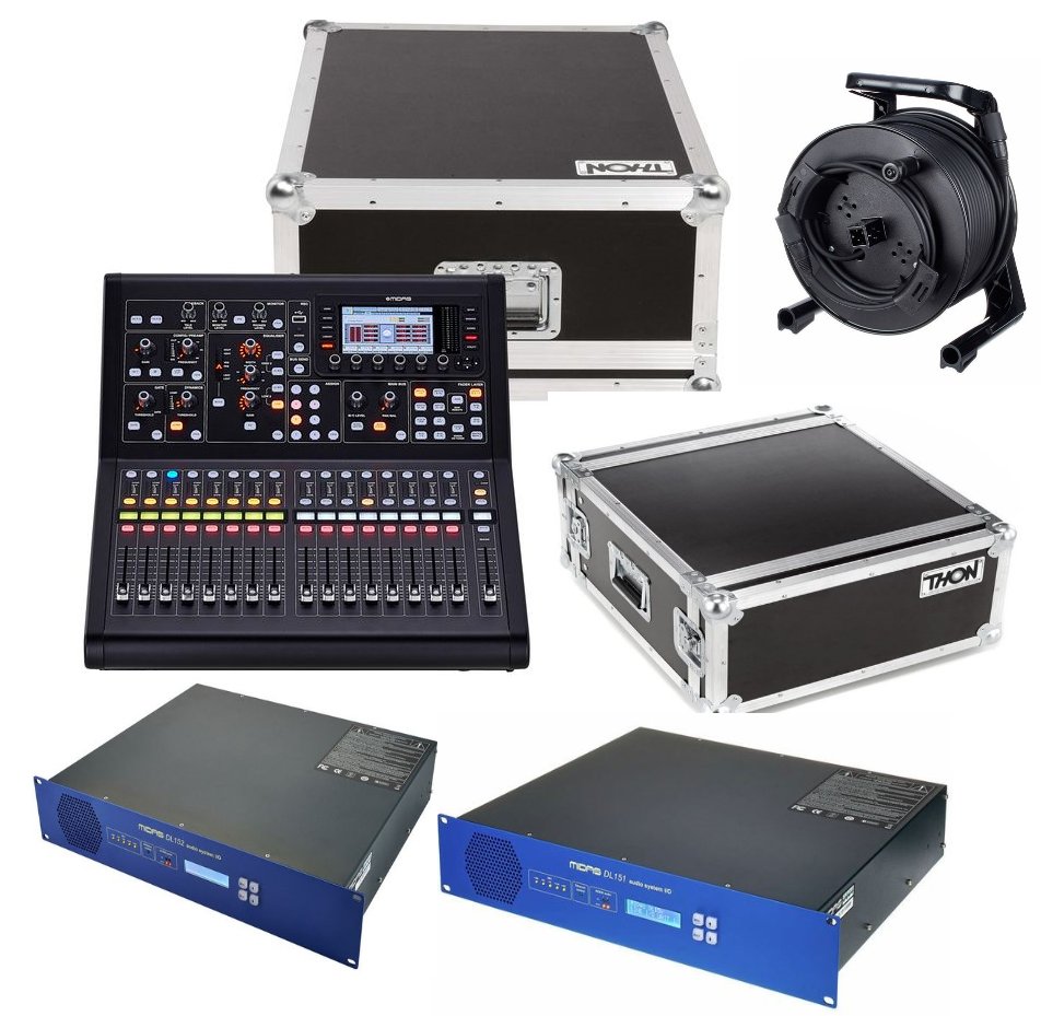 MIDAS M32R LIVE BUNDLE-3- Mixer digital , CASE, CAT5, DL151-152