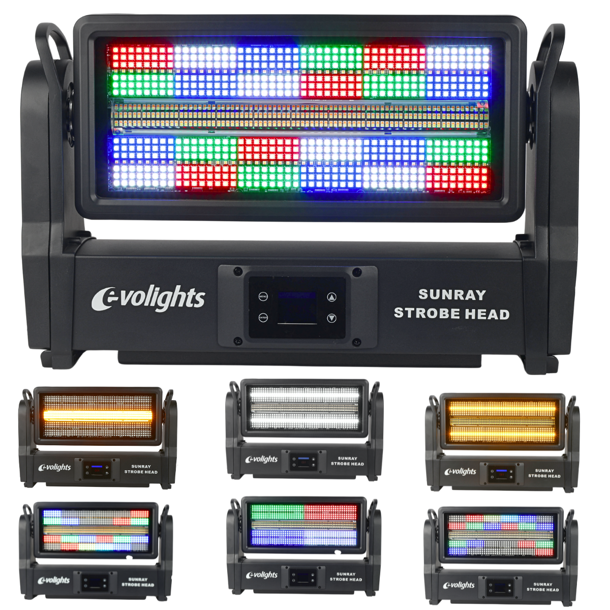 EVOLIGHTS SUNRAY STROBE HEAD moving stage stroboscope IP65