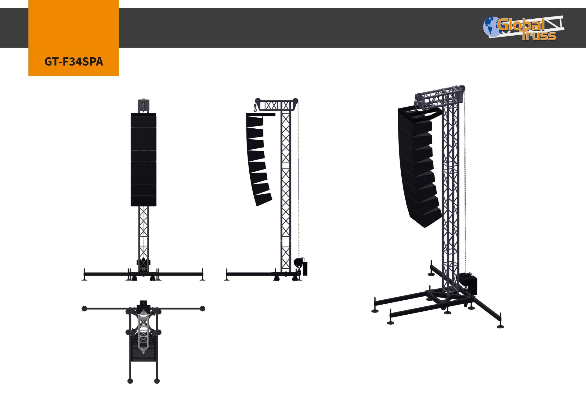 Global Truss F34 Smart PA-Tower Line Array