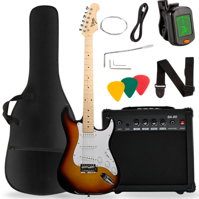 V-TONE EGA 39 BK SET chitara electrica 4/4 stratocaster